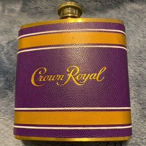 Crown Royal Football Textured Flask Never used